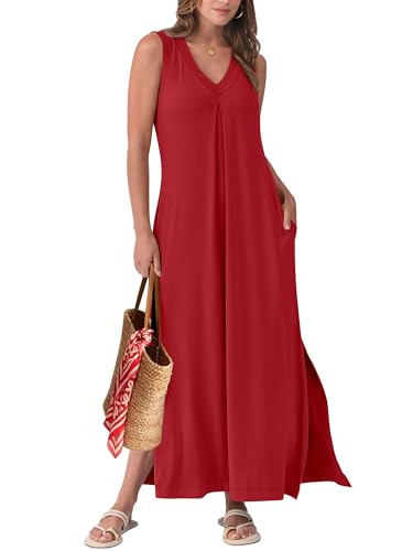 Anrabess Women's Summer Casual Sleeveless Maxi Dress
