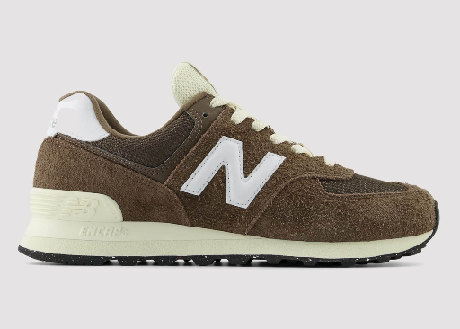 New Balance 574 Brown Suede Shoes