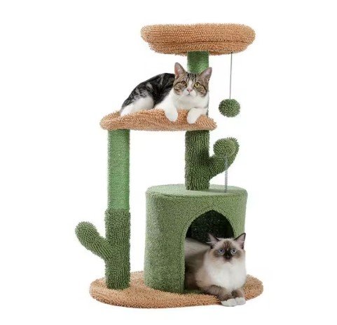 Cactus Cat Tree for Indoor Cat Tower Toy