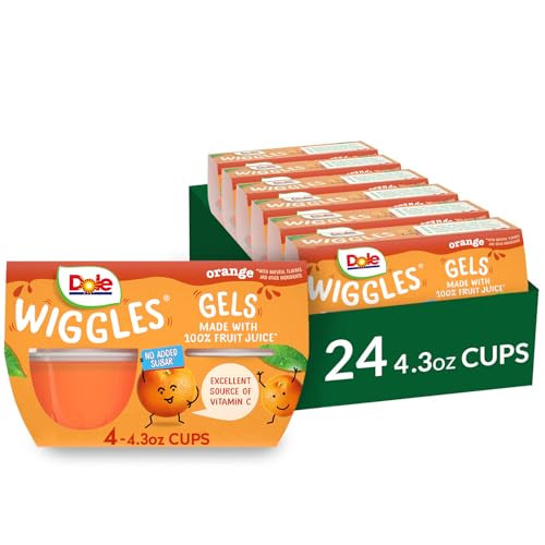 Dole Wiggles No Sugar Added Fruit Juice Gels Snacks
