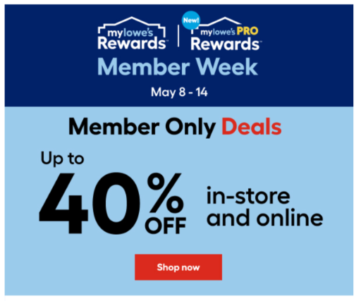 Lowe's Member Only Deals