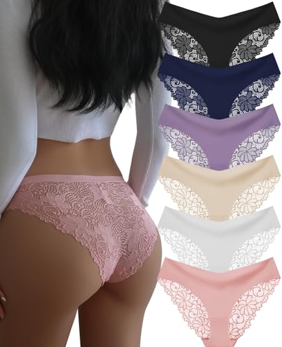 DHFBABY Seamless Lace Bikini Brief Panties 6-Pack Deal