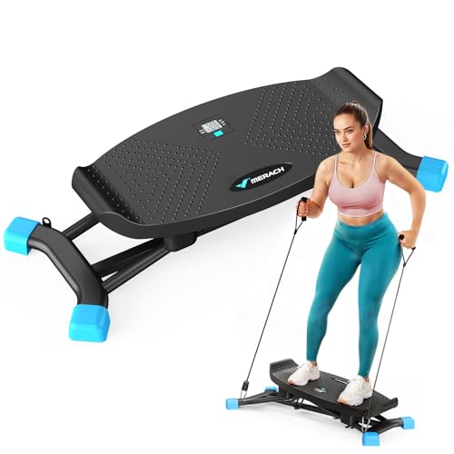 MERACH Balance Board Rocking Stepper with Resistance Bands