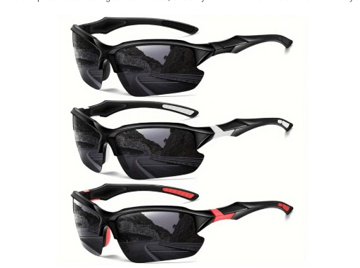 3 Pack of Unisex Polarized Sports Sunglasses