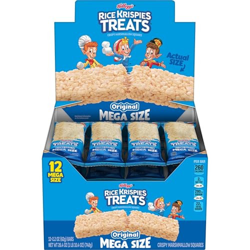 Rice Krispies Treats Mega Size Marshmallow Snack Bar 12-Pack