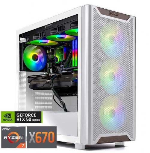 Skytech Chronos Gaming PC Desktop with 32" Curved QHD Gaming Monitor