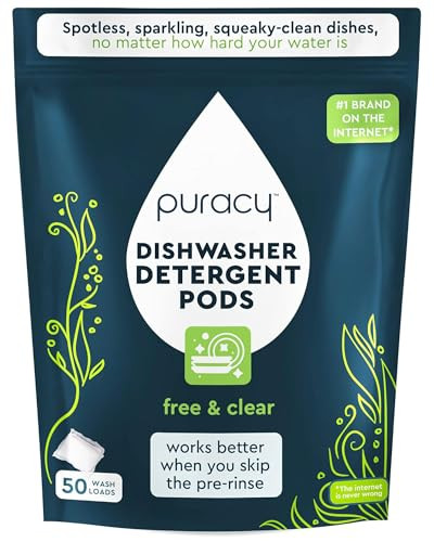 Puracy Dishwasher Pods, 50 Count