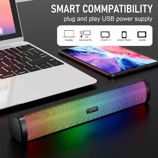 Portable Bluetooth Speaker with Colorful Flashing Lights