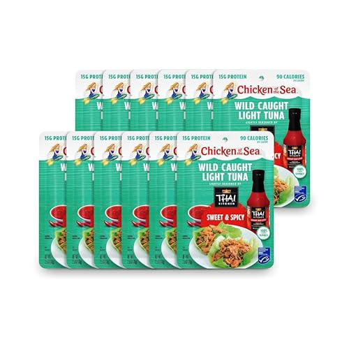 Chicken of the Sea Sweet & Spicy Wild Caught Light Tuna, 12-Count
