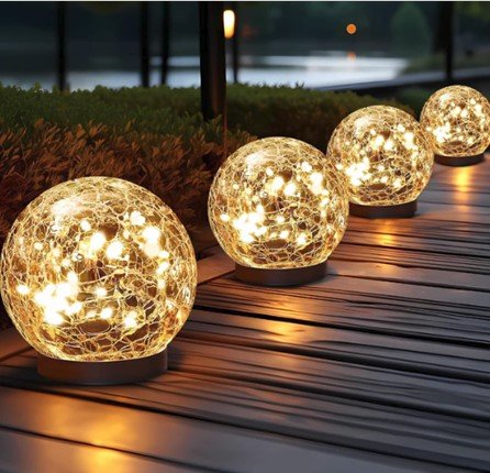 6 Pack Waterproof Solar Globe Lights