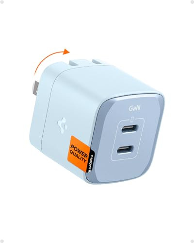 Spigen GaN III 352 Dual Port 35W USB-C Compact Foldable Dual Wall Charger