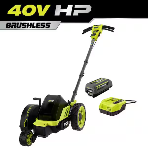 RYOBI 40V HP Brushless Cordless Edger with Battery and Charger