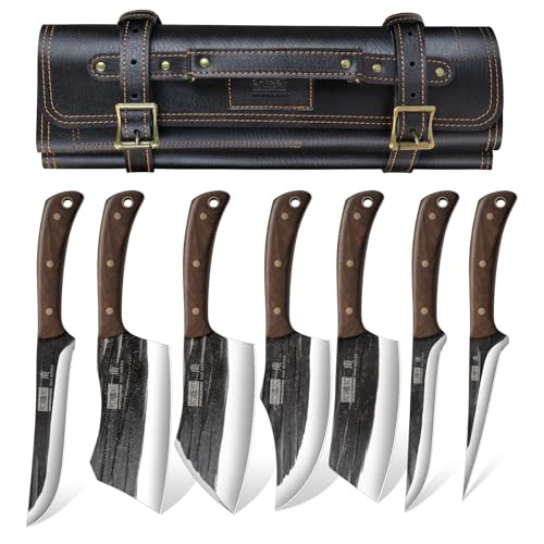 HOSHANHO 8 PC Butcher Knife Set