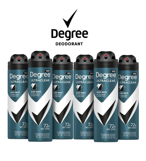 Degree Ultraclear 72H Antiperspirant Spray, Fresh Scent, 3.8 oz. (6-Pack)