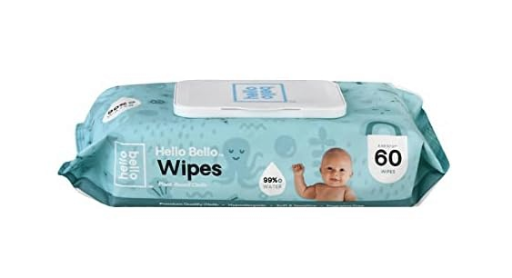 Hello Bello Baby Wipes, 60 Count