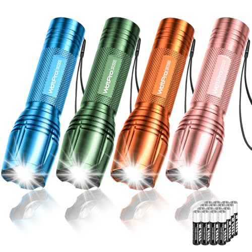 4-Pack LED Lumens Flashlights with Batteries