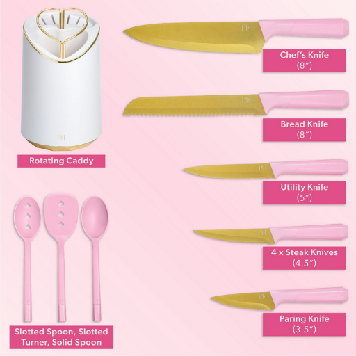 Paris Hilton 12-Piece Knife & Kitchen Utensil Set