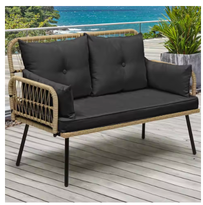 Patio Furniture Wicker Outdoor Loveseat