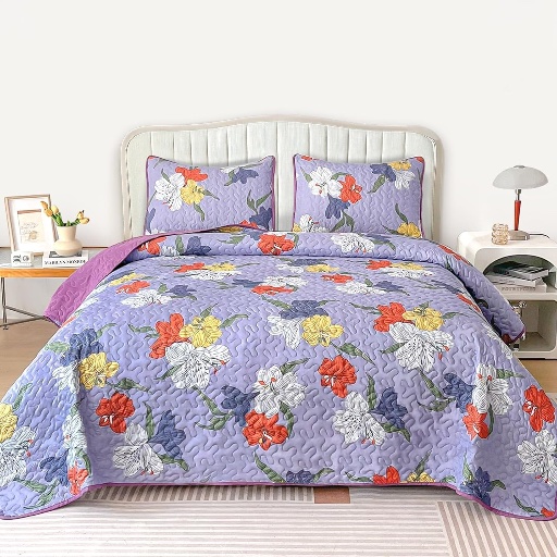 Floral Quilt Set (King & Queen)