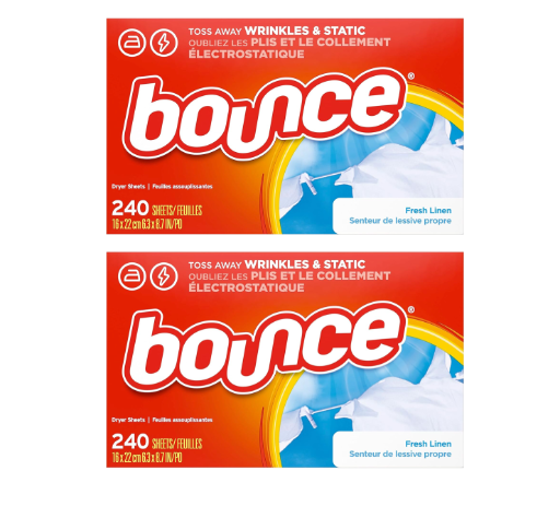 Bounce Dryer Sheets Laundry Fabric Softener, Fresh Linen Scent, 240 Count