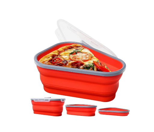 Collapsible Adjustable Reusable Pizza Container (2-Pack)