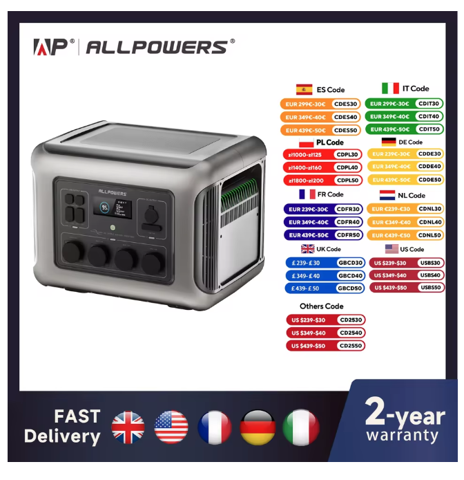 ALLPOWERS R2500 Portable Power Station (2016Wh)