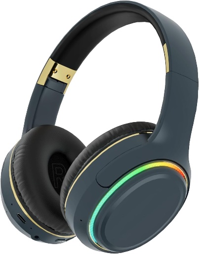 Wireless Bluetooth Headphones with RGB LED Lighting