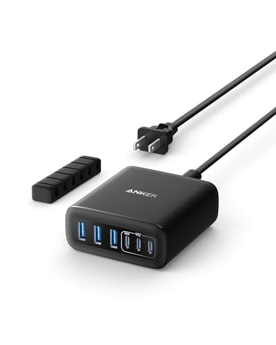 Anker 6-Port 112W Max Fast Charging USB-C / USB-A Desktop Charger Station