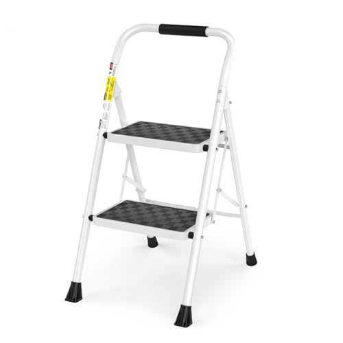 HBTower 2 Step Ladder with Cushioned Handle