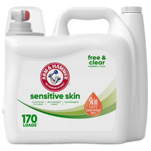ARM & HAMMER 170oz Sensitive Skin Free & Clear Liquid Laundry Detergent