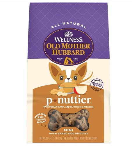 Old Mother Hubbard Mini Wellness P-Nuttier Dog Biscuits, 20 Oz.
