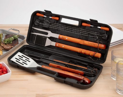 Cuisinart 13 PC Wooden Handle Grill Tool Set