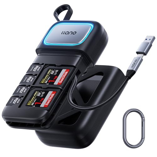 llano 2-in-1 High-Speed SD/Micro SD USB-C Card Reader + Storage Case