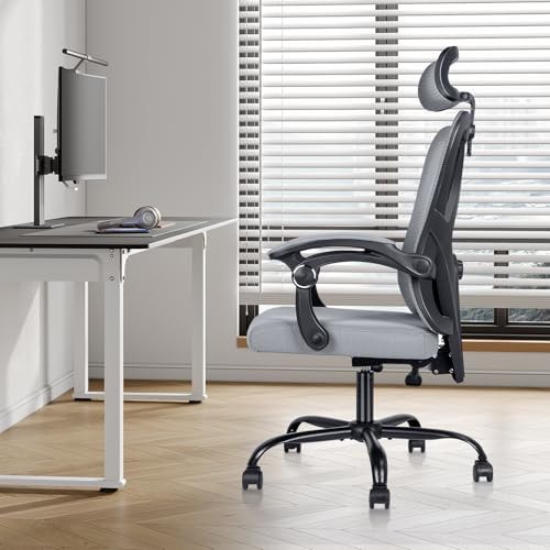 Ergonomic High-Back Mesh Office Chair with Wheels
