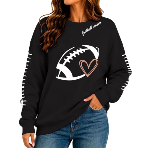 Football Heart Graphic Sweatshirt