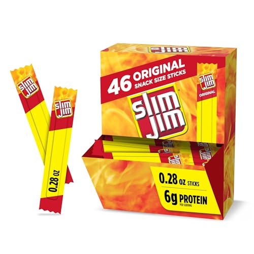 Slim Jim Original Smoked Stick Snack Sized, 46 Count
