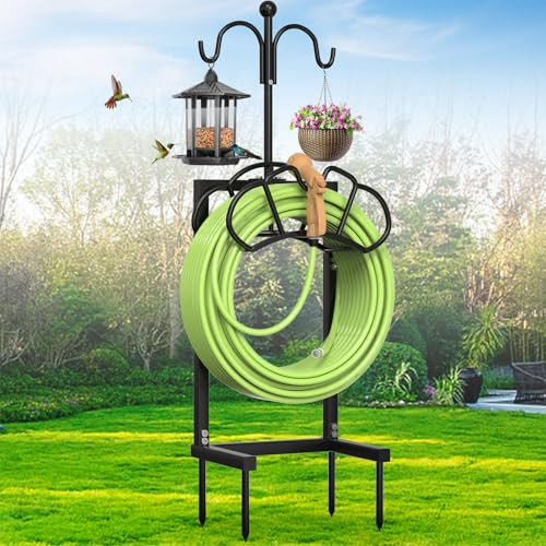 Garden Hose Holder with Shepherd Hooks
