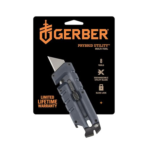 Gerber Gear Prybrid Utility 8-In-1 Multi-Tool EDC Knife (Blue)
