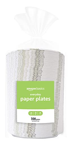 Amazon Basics Everyday Paper Plates, 300-Count