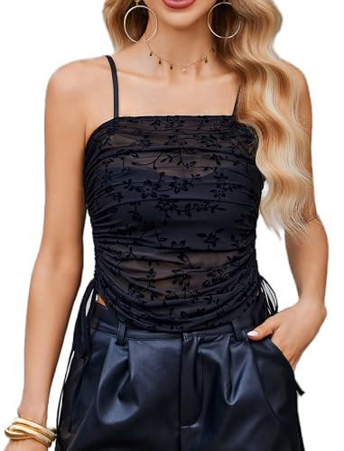 Women's Mesh Camisole Sheer Tank Top