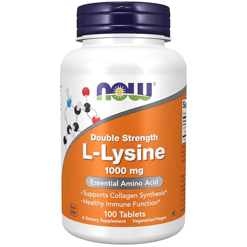NOW Foods L-Lysine 1,000mg 100-Count Double Strength Amino Acid Supplement Deal