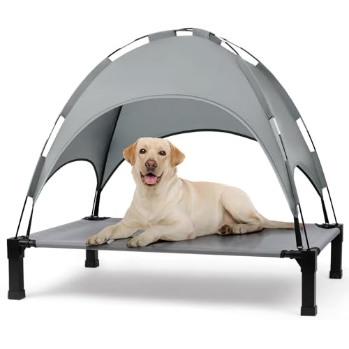 Heeyoo Elevated Dog Bed with Canopy