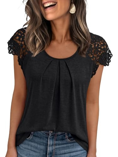 Women's Lace Short Sleeve Summer Tops