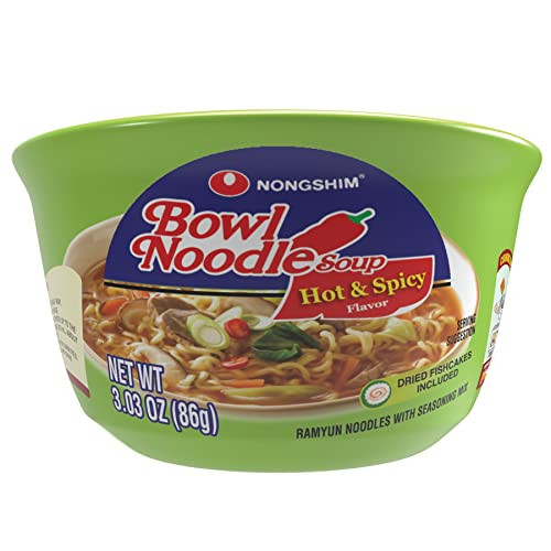 Nongshim Instant Ramen Bowl Noodle Soup (Hot & Spicy)