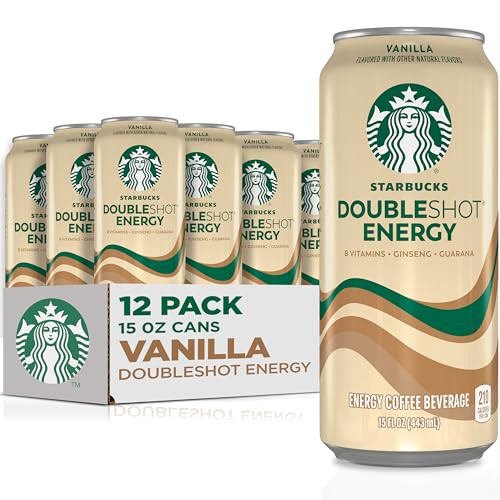 12-Pack 15-Oz Starbucks Doubleshot Energy Coffee Beverage (Vanilla)