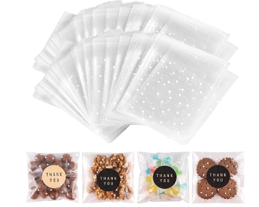 Self Sealing Cellophane Treat Bags - 200 Pack