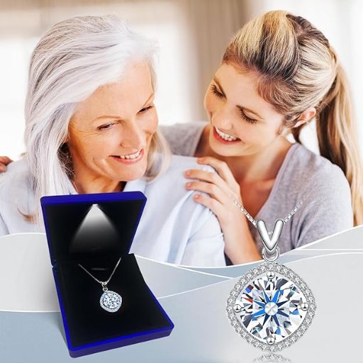 5CT Moissanite Pendant W/18K White Gold Plated Necklace