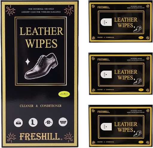 Freshill Leather Cleaner Wipes with Conditioner