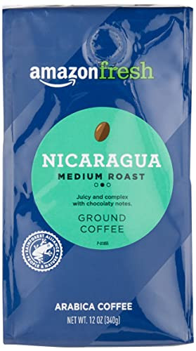 Amazon Fresh, Direct Trade Nicaragua Ground Coffee, Medium Roast, 12 Oz.