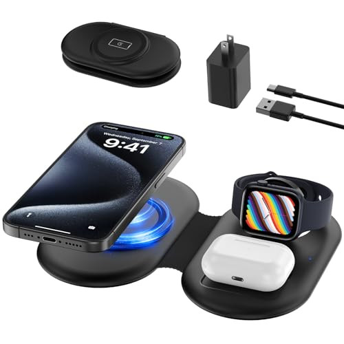 Foldable Wireless Charging Station for Apple Devices